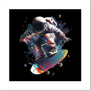 skater astronaut Posters and Art